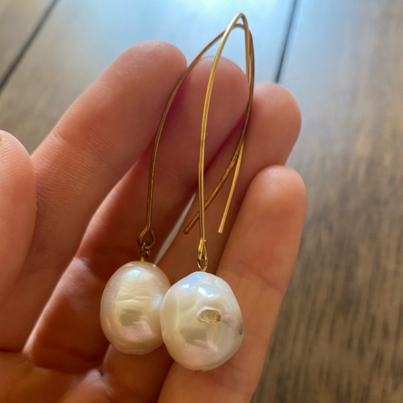Pearl Drop Earrings - Picture 2 of 3